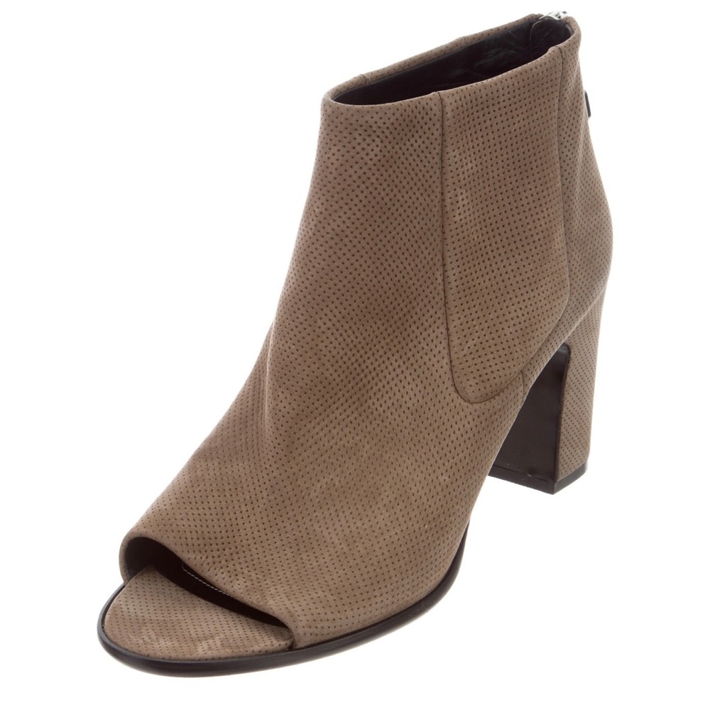 BALENCIAGA Perforated Suede Peep-Toe Booties - Size IT 39 | US 9 - Picture 11 of 12